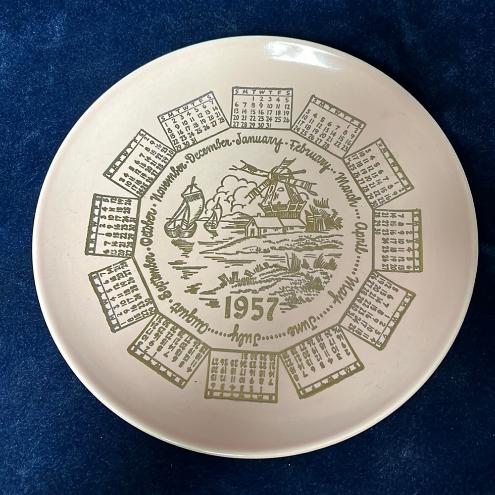 VTG 1957 Calendar Dutch Plate